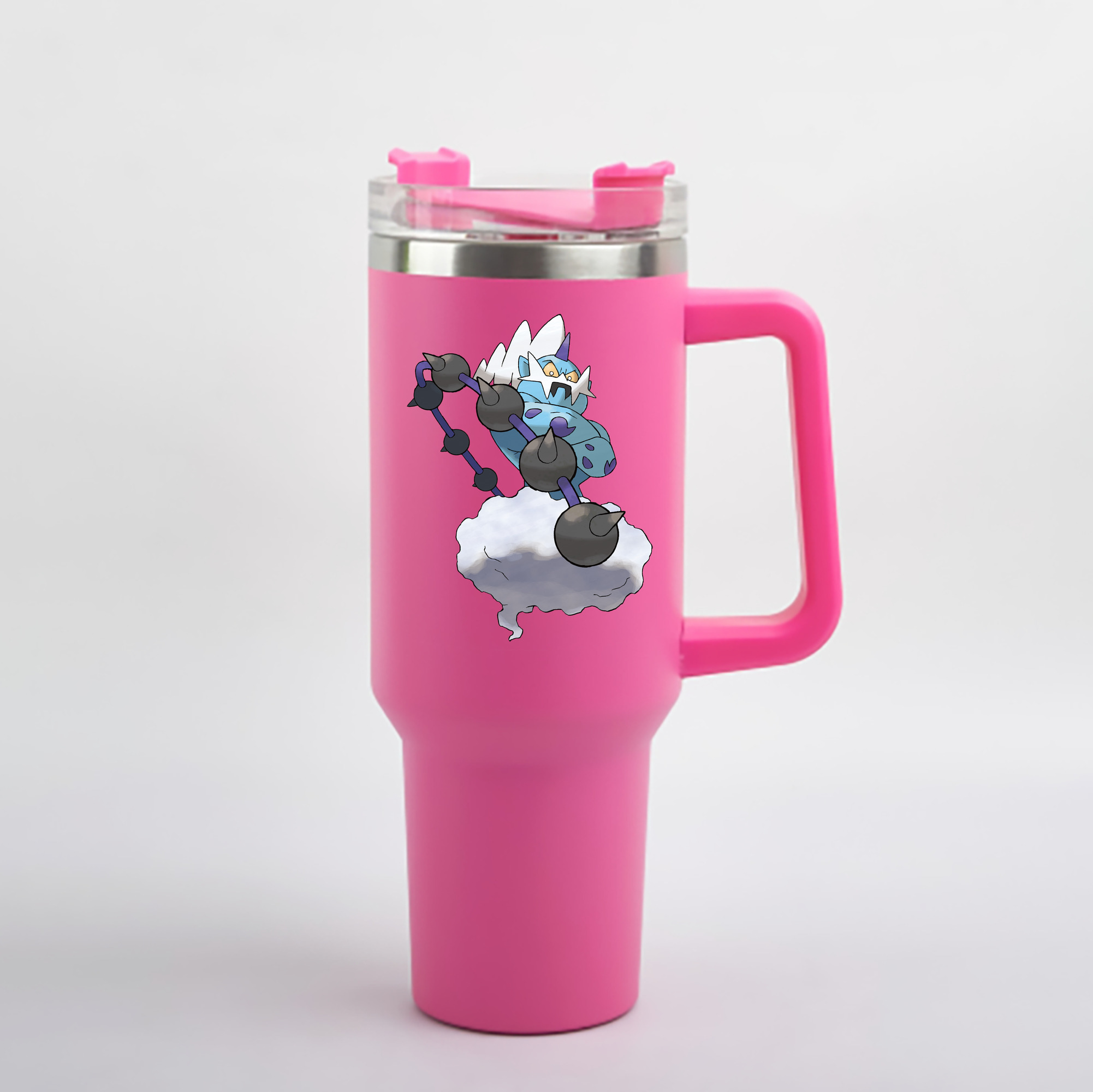（画像用） ポケットモンスター Pokémon 1200mL車用タンブラー - クリスタルステッカー（プラスチックストロー付き）